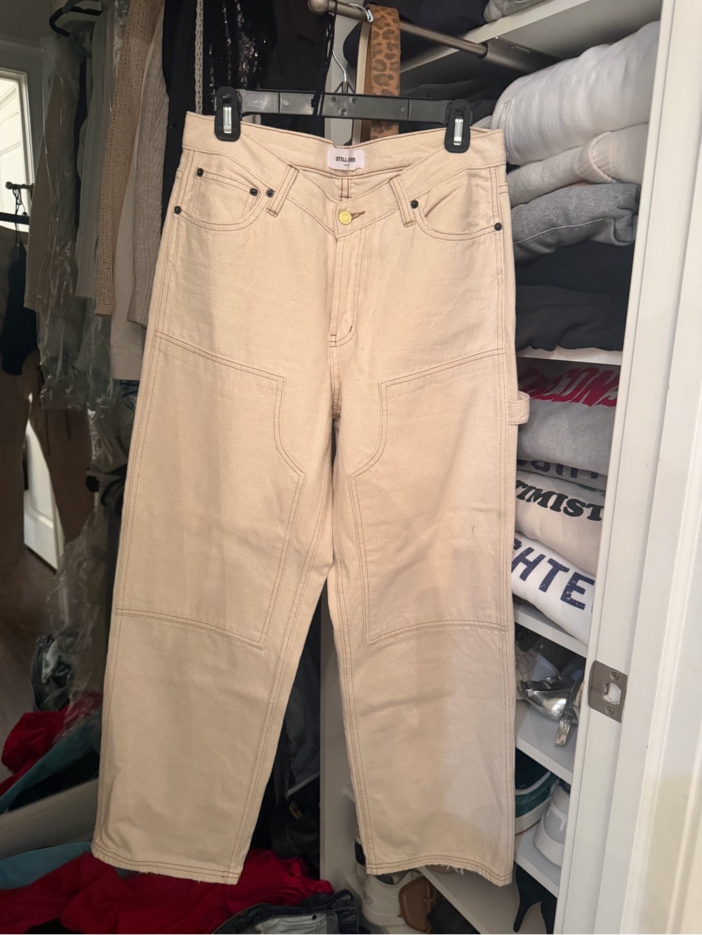 Still Here Carpenter Jeans in Ecru